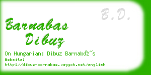 barnabas dibuz business card